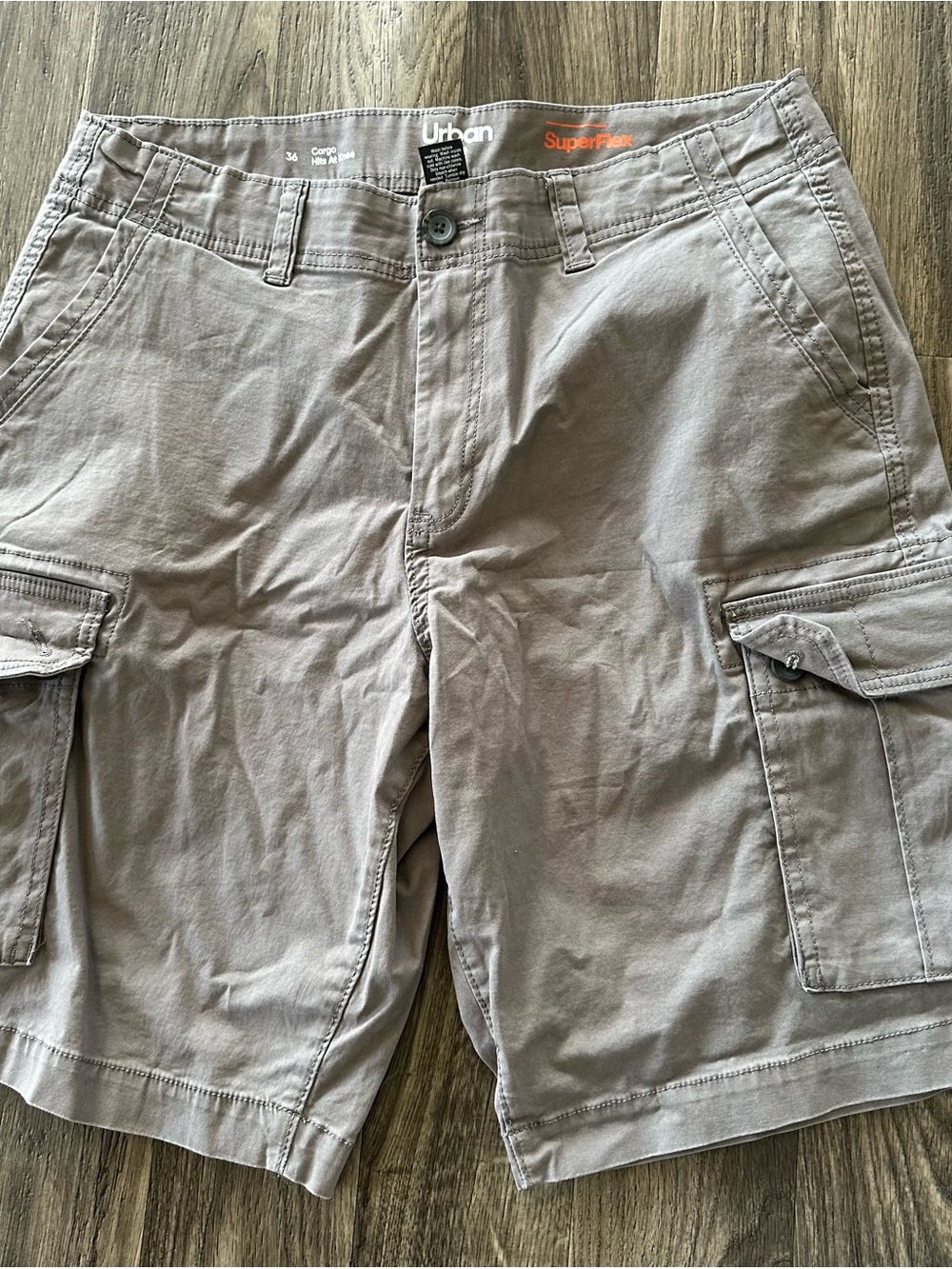 Urban Pipeline Men's Cargo Shorts Grey size 36